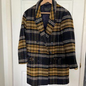 Zara Plaid Wool Coat